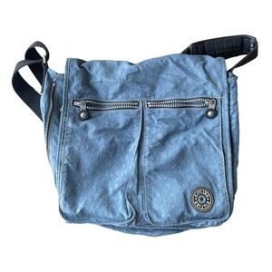 Kipling Blue Messenger Zipper Crossbody Shoulder Bag